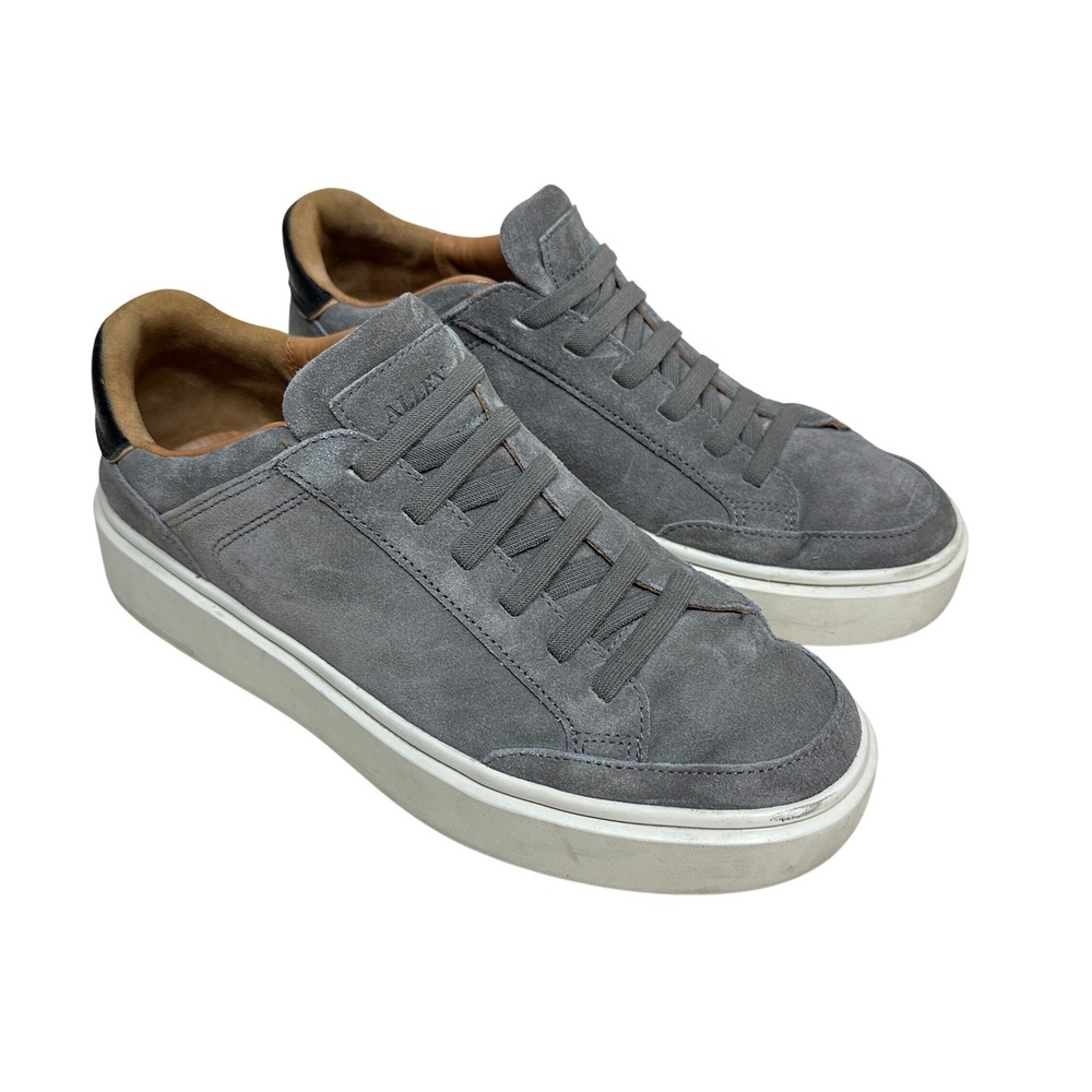 Allen Edmonds Oliver Men's Slip On Stretch Lace‎ Grey Suede Sneakers 7 D